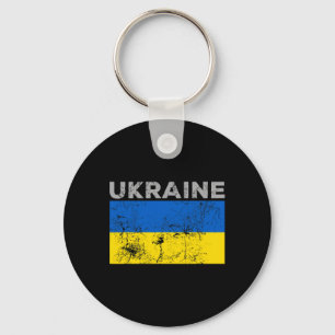 Vintage Ukraine Ukrainische Flagge Stolz 11 Schlüsselanhänger