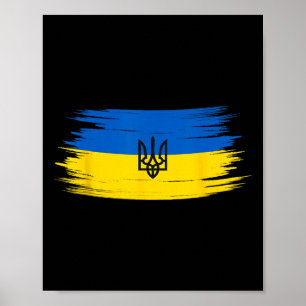Vintage Ukraine Ukrainische Flagge Stolz 12 Poster