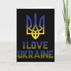 Vintage Ukraine Ukrainische Flagge Stolz 4 Karte