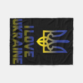 Vintage Ukraine Ukrainische Flagge Stolz 5 Fleecedecke (Vorderseite (Horizontal))