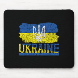 Vintage Ukraine Ukrainische Flagge Stolz 6 Mousepad