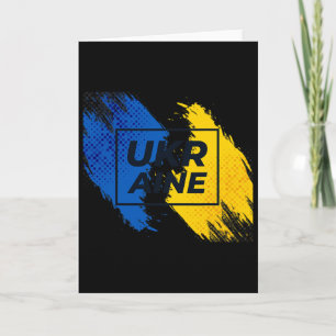 Vintage Ukraine Ukrainische Flagge Stolz 7 Karte