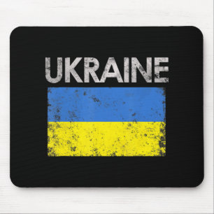 Vintage Ukraine Ukrainische Flagge Stolz 8 Mousepad