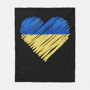 Vintage Ukraine Ukrainische Flagge Stolz  Fleecedecke