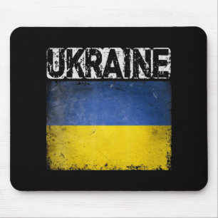 Vintage Ukraine Ukrainische Flagge Stolz Geschenk Mousepad