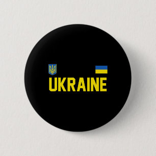 Vintage Ukraine Ukrainische Flagge Stolz Geschenke Button