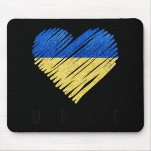 Vintage Ukraine Ukrainische Flagge Stolz  Mousepad