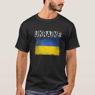 Vintage Ukraine ukrainische Flaggenpreisgabe T-Shirt