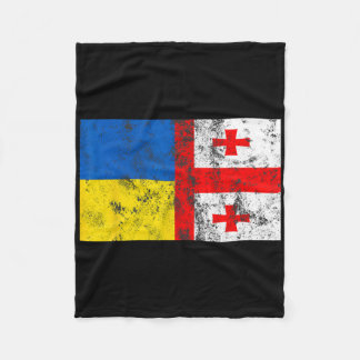 Vintage Ukraine Ukrainische Georgien-Flagge Freund Fleecedecke