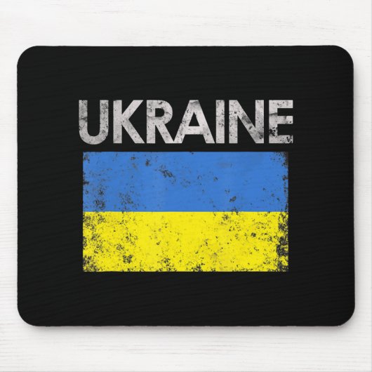 Vintage ukrainische Flagge - Stolz 8 Mousepad (Vorne)