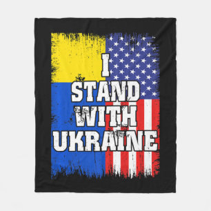 Vintage ukrainische Flagge Ukraine Patriotisch Fleecedecke
