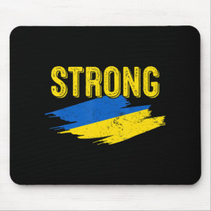 Vintage ukrainische Flagge Ukraine Starker Rückzug Mousepad