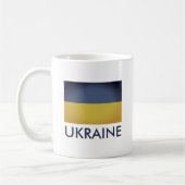 Vintage ukrainische Flagge Zollkaffeemaschine Tass Kaffeetasse (Links)