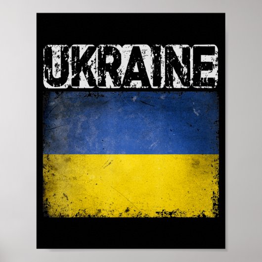 Vintage ukrainische Flaggenpreisgabe Poster (Vorne)