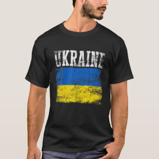 Vintage ukrainische Flaggenpreisgabe T-Shirt
