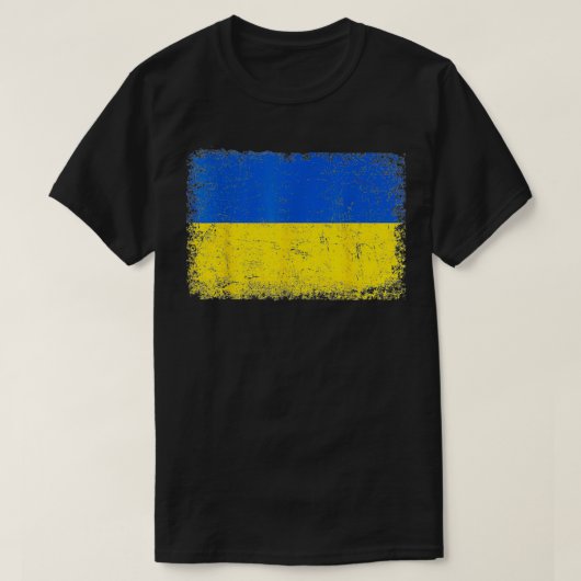 Vintage ukrainische Flaggenpreisgeschenke T-Shirt (Design vorne)