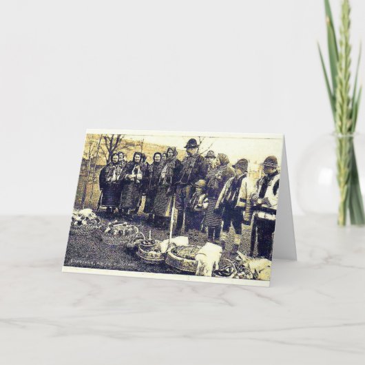 Vintage ukrainische Ostersegenkarte Feiertagskarte (Vorderseite)