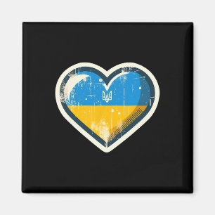 Vintage ukrainischer Bynner Fan Ukraine-Flagge Ret Magnet