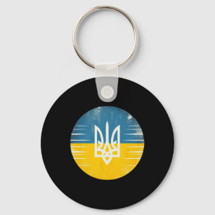 Vintage Ukrainischer Bynner Fan Ukraine Flagge Ret Schlüsselanhänger