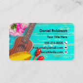 Vintage Ukulele Visitenkarte (Rückseite)