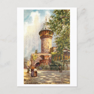 Vintage Ulrepforte in Köln, Deutschland Postkarte