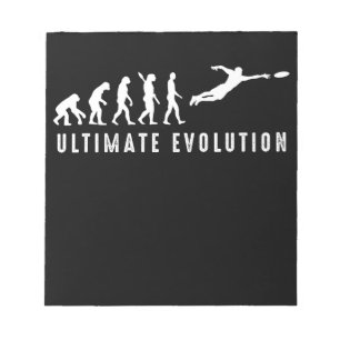 Vintage Ultimate Frisbee Sport Evolution Notizblock