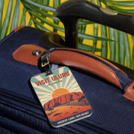 Vintage Uluru Outback Australia Art Gepäckanhänger