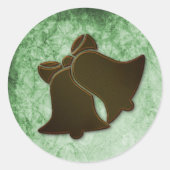 Vintage Umschlag Aufkleber von Grün und Braun (Vorderseite)