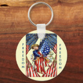 Vintage Unabhängigkeit und Freiheit Schlüsselanhänger (Vorderseite)