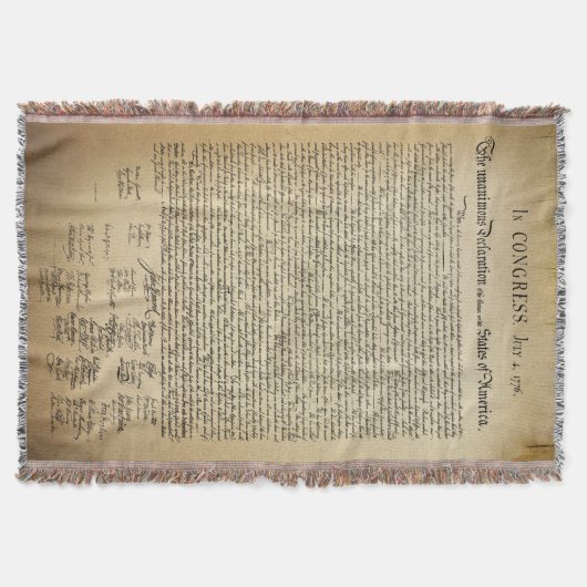 Vintage Unabhängigkeitserklärung Decke (Vorderseite)