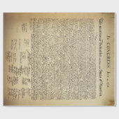 Vintage Unabhängigkeitserklärung Geschenkpapier (Flach)