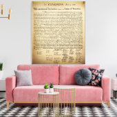 Vintage Unabhängigkeitserklärung Leinwanddruck (Insitu (Wohnzimmer))