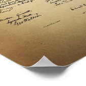 Vintage Unabhängigkeitserklärung Poster (Ecke)