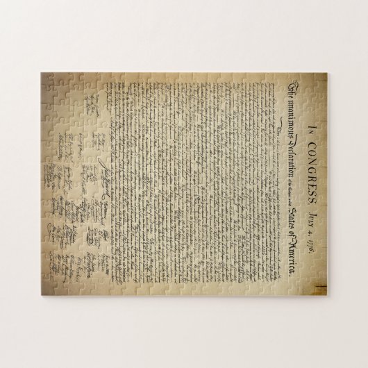 Vintage Unabhängigkeitserklärung Puzzle (Horizontal)