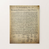 Vintage Unabhängigkeitserklärung Puzzle (Vertikal)
