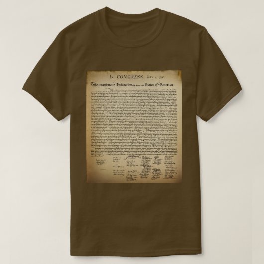 Vintage Unabhängigkeitserklärung T - Shirt (Design vorne)