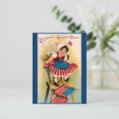 Vintage Unabhängigkeitstag Postkarte (Stehend Vorderseite)