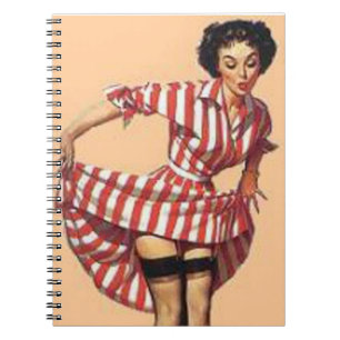 Vintage Unartige Candy Striper Pin Up Notizblock