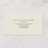 Vintage unbedeutende Geschäftskarte Visitenkarte (Rückseite)