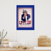 Vintage Uncle Sam Kriegsplakat Poster (Küche)