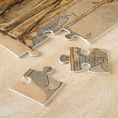 Vintage Uncle Sam Statue-Freiheits-Republik-Antike Puzzle (Seite)