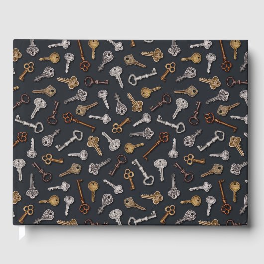 Vintage und antike Tasten Gästebuch (Vorderseite)