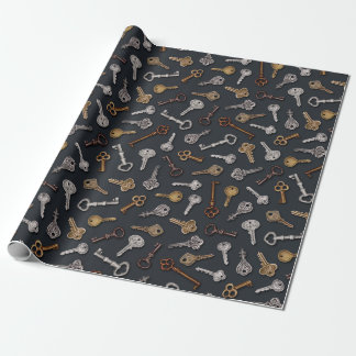Vintage und antike Tasten Geschenkpapier