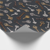 Vintage und antike Tasten Geschenkpapier (Ecke)