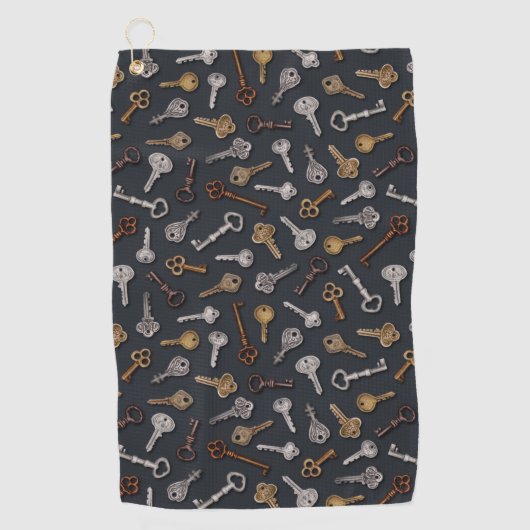 Vintage und antike Tasten Golfhandtuch (Vorderseite)