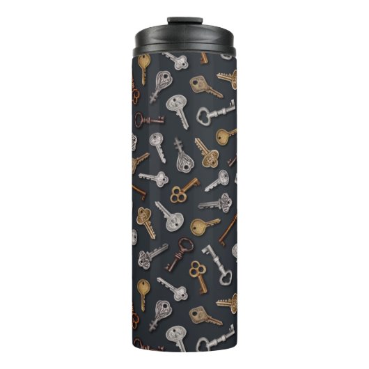 Vintage und antike Tasten Thermosbecher (Vorderseite)