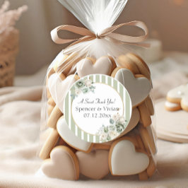 Vintage und elegante Green Gold Micro-Hochzeitsauf Runder Aufkleber