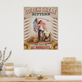 Vintage und Golden Sheaf Bitters Poster (Küche)