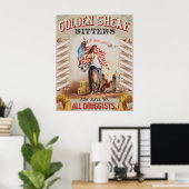 Vintage und Golden Sheaf Bitters Poster (Heimbüro)
