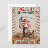 Vintage und Golden Sheaf Bitters Postkarte (Vorne/Hinten)